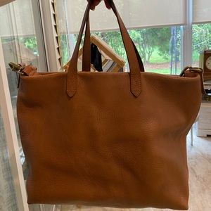 Madewell leather transport tote